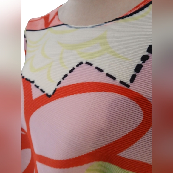 Artsy Abstract Crinkle Tunic Or Dress Womans Floral Funky XL Shirt Lagenlook - Picture 2 of 9